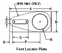 Vibratory feeder foot locator plate