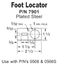Vibratory feeder foot locator plated steel